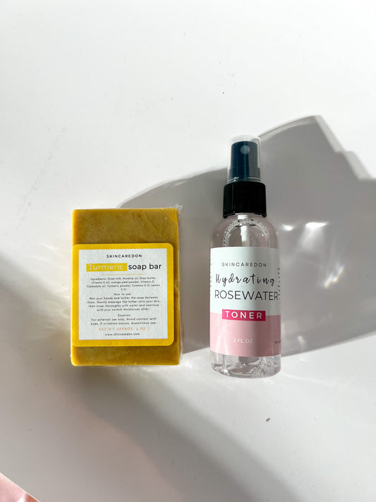 Duo - Turmeric soap + rosewater toner